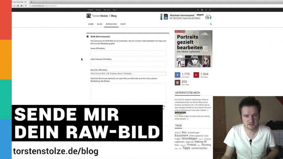 Sendet mir euer RAW Bild zum Bearbeiten und Tipps geben