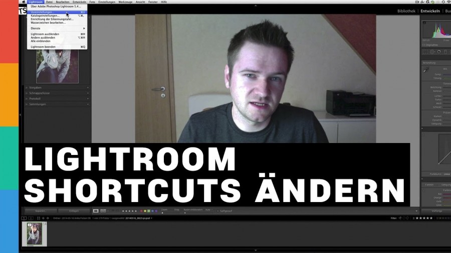 Shortcuts ändern in Adobe Lightroom für Mac