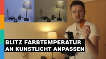 Blitz Farbtemperatur durch Farbfolie an Kunstlicht anpassen