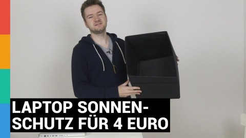 Faltbarer Laptop Sonnenschutz für 4 Euro - Low Budget Laptop Zelt